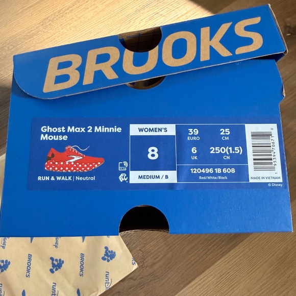 NEW Brooks RunDisney Ghost Max 2 Minnie Mouse Women’s Running Shoes - Size 8 - Picture 13 of 15